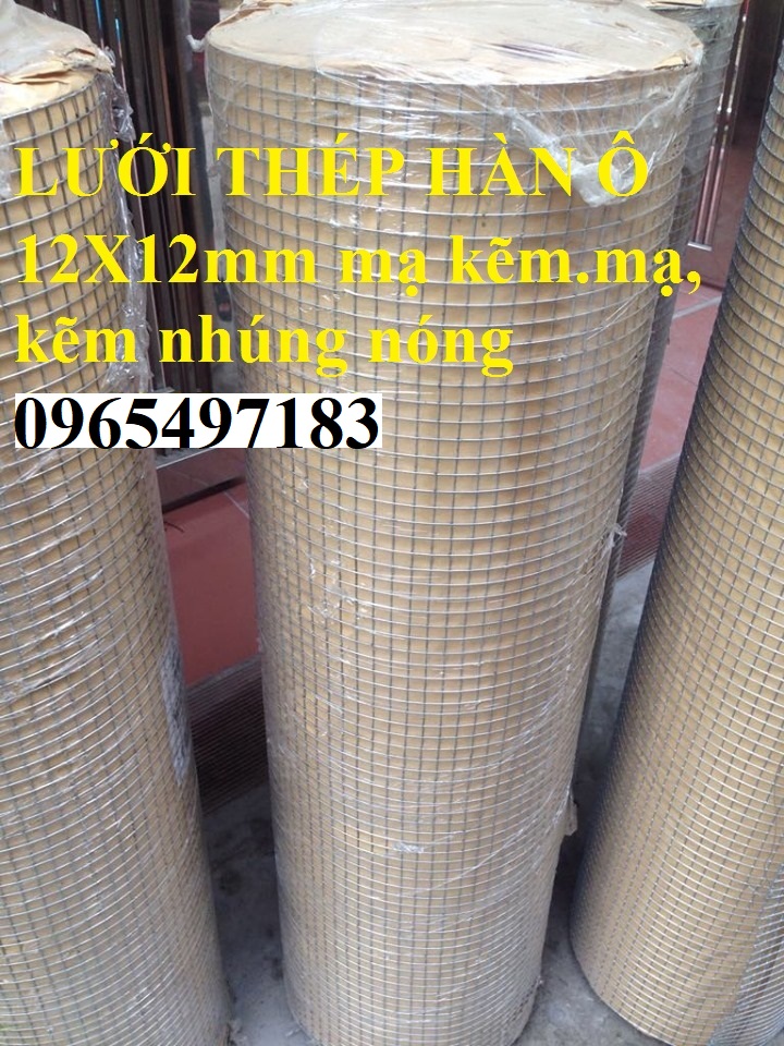 Lưới thép hàn mạ kẽm ô 12x12, 15x15, 25x25 khổ 1mx30, 1.2mx30m có sẵn