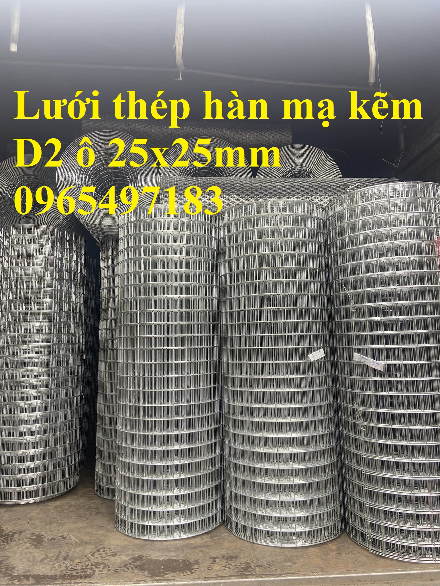 Lưới thép hàn mạ kẽm D2 ô 25x25 khổ 1m, 1.2m, dài 30m/ cuộn