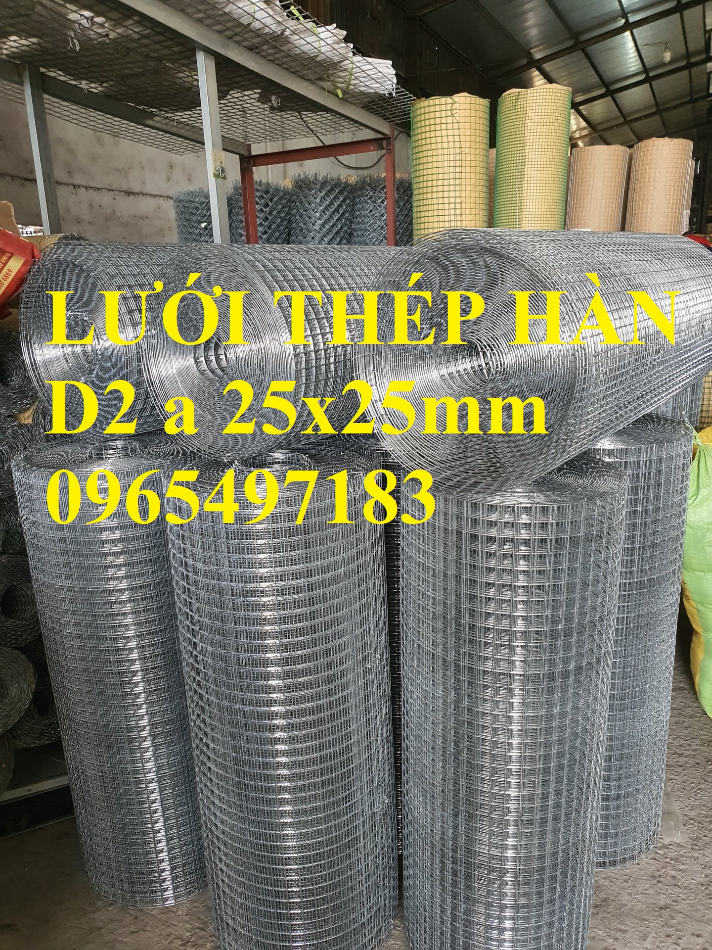 Lưới thép hàn mạ kẽm D2 ô 25x25 khổ 1m, 1.2m, dài 30m/ cuộn