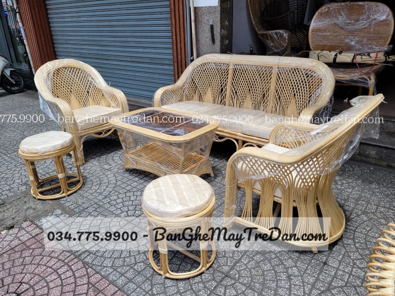 Salon, sofa mây thật - Nội thất Mây Tre Lục Bình