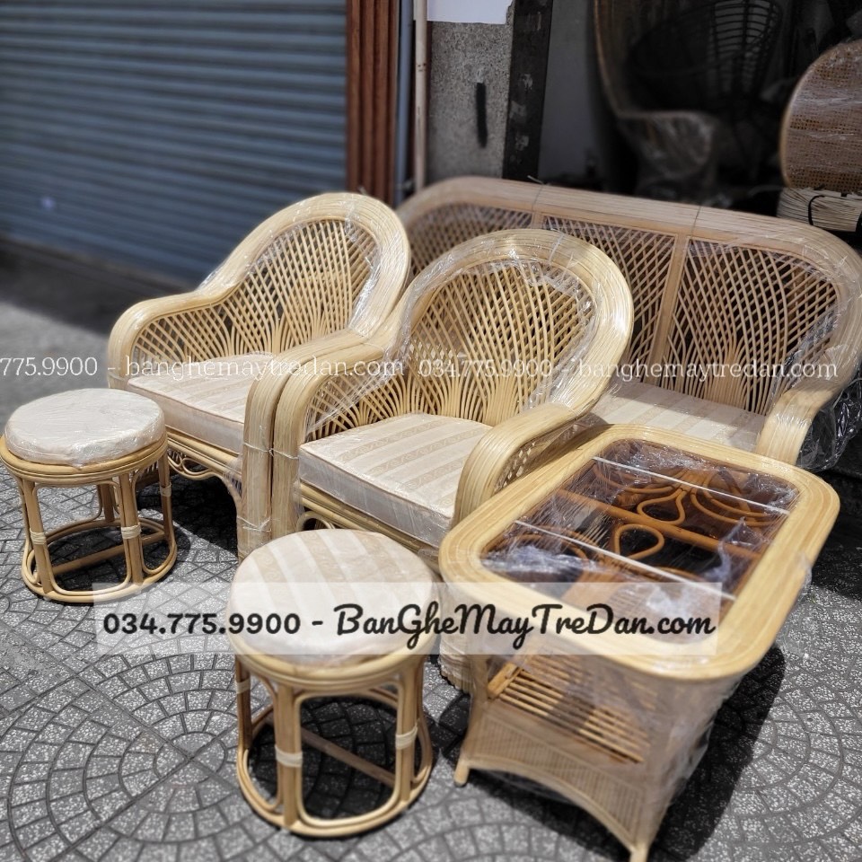 Salon, sofa mây thật - Nội thất Mây Tre Lục Bình