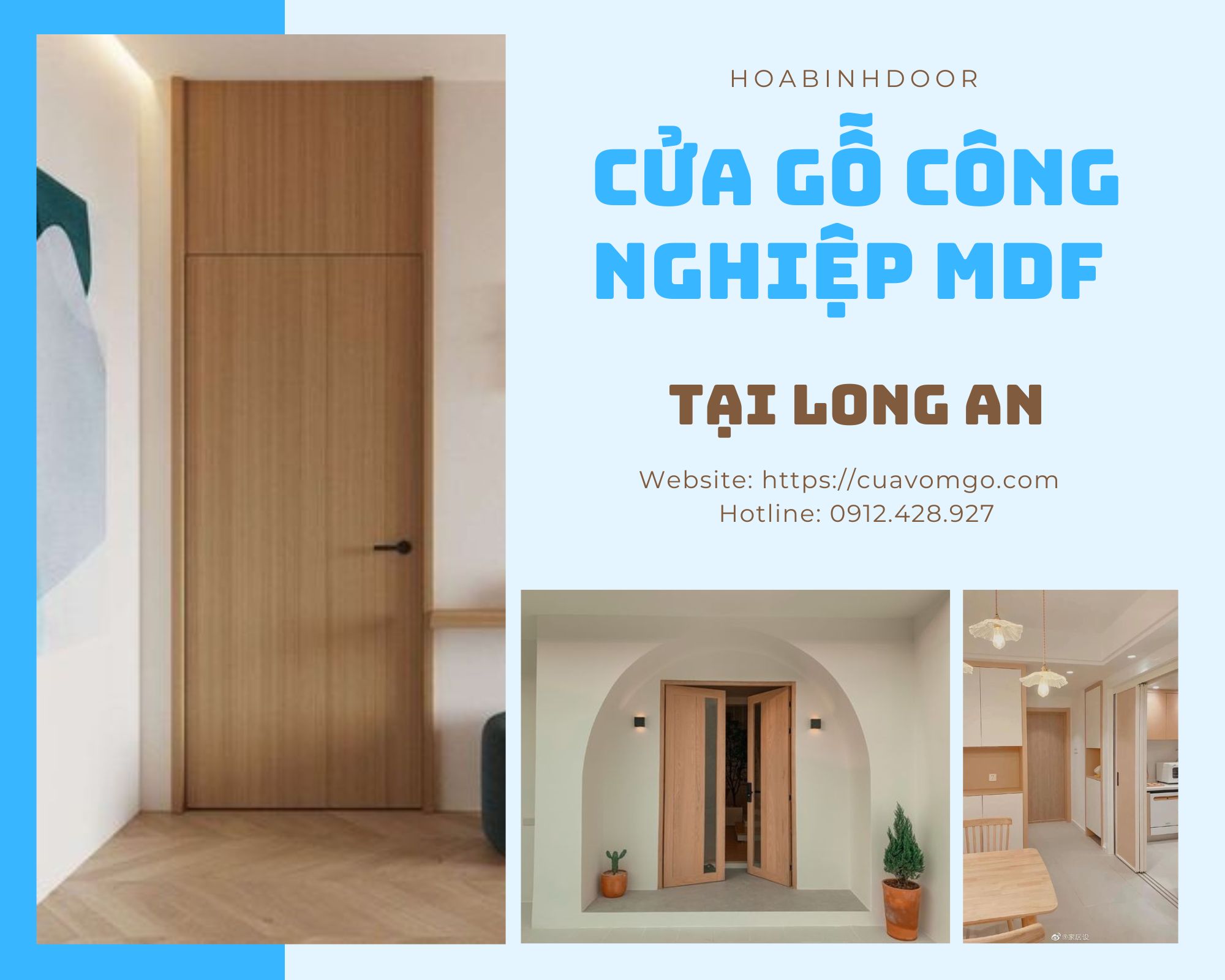 Cửa gỗ MDF tại Long An  cửa gỗ công nghiệp