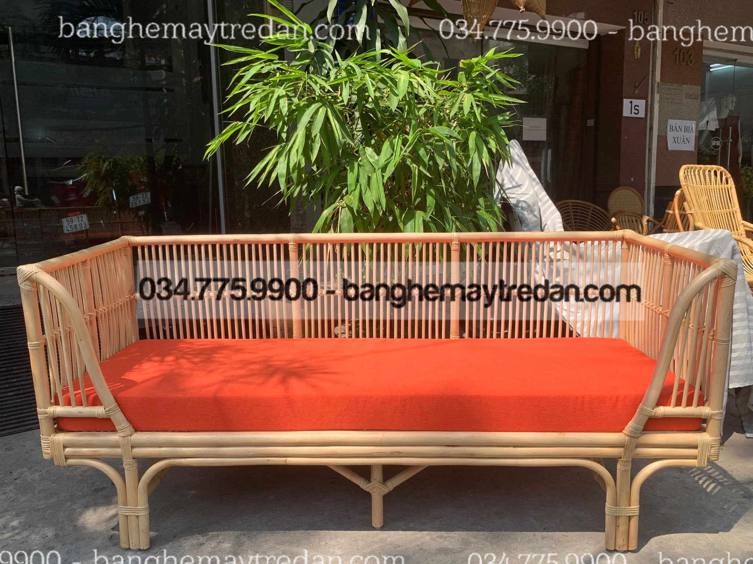 Bộ sofa, salon mây thiết kế vuông vắn, khỏe khoắn GM450