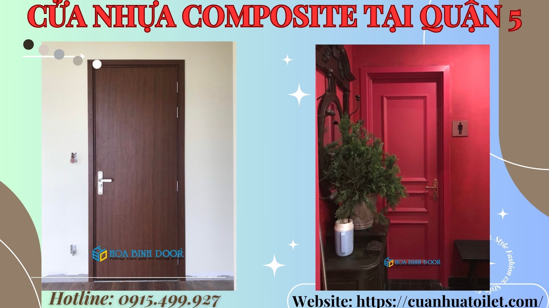 Cửa nhựa Composite tại Quận 5 - Cửa nhựa giả gỗ
