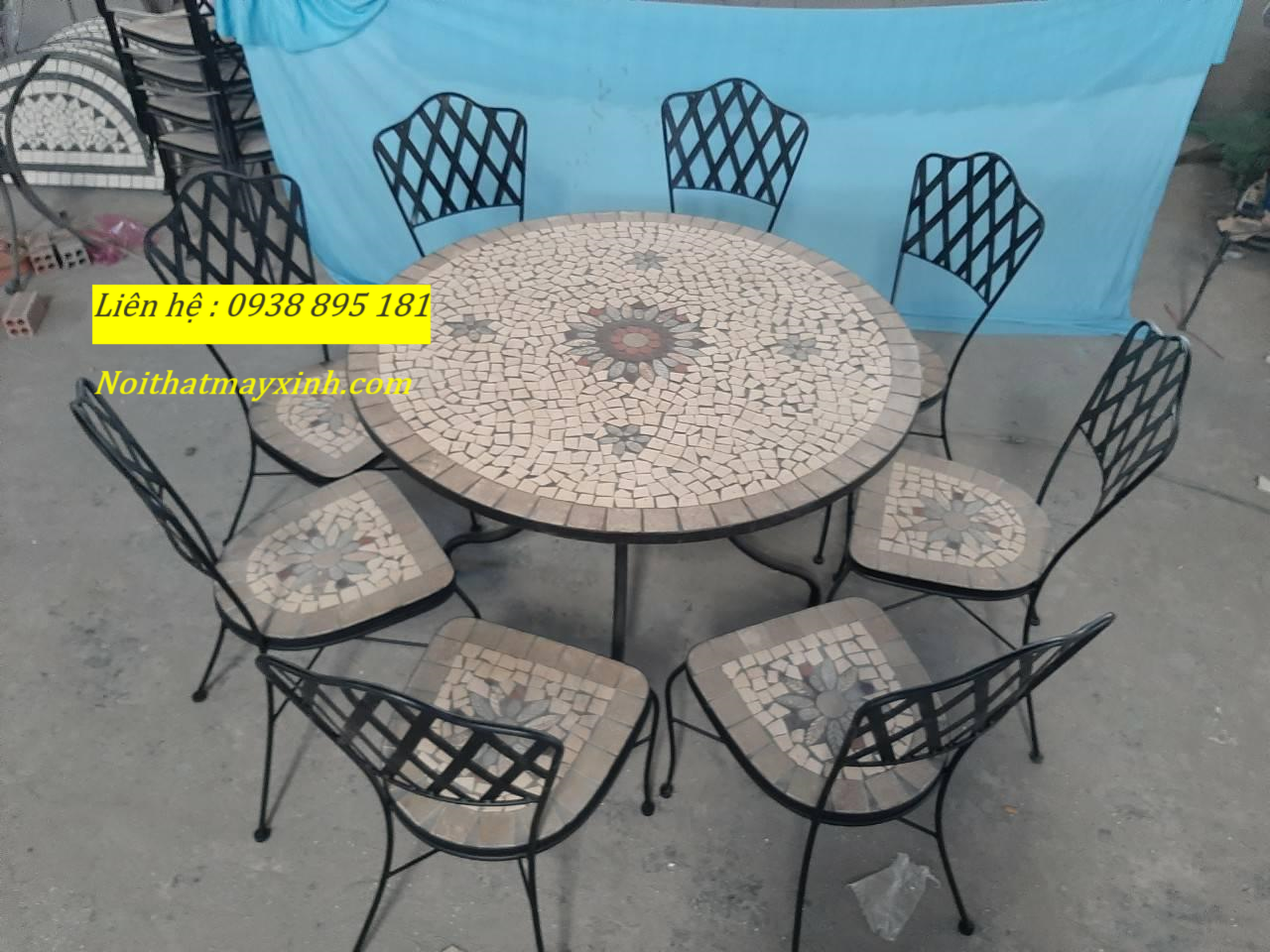 Ghế sắt mosaic ngoài trời giá rẻ tại hcm