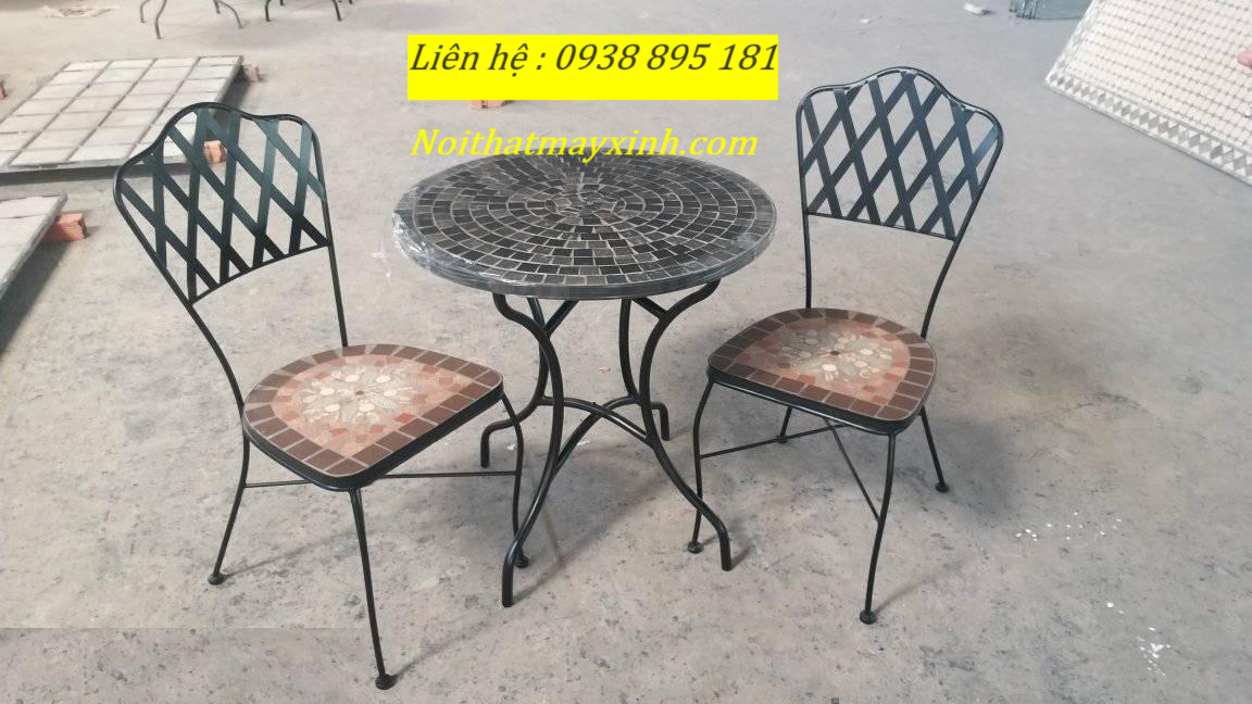 Ghế sắt mosaic ngoài trời giá rẻ tại hcm