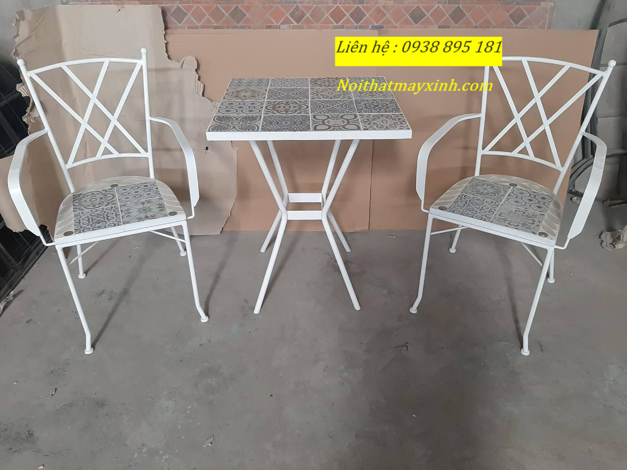 Ghế sắt mosaic ngoài trời giá rẻ tại hcm