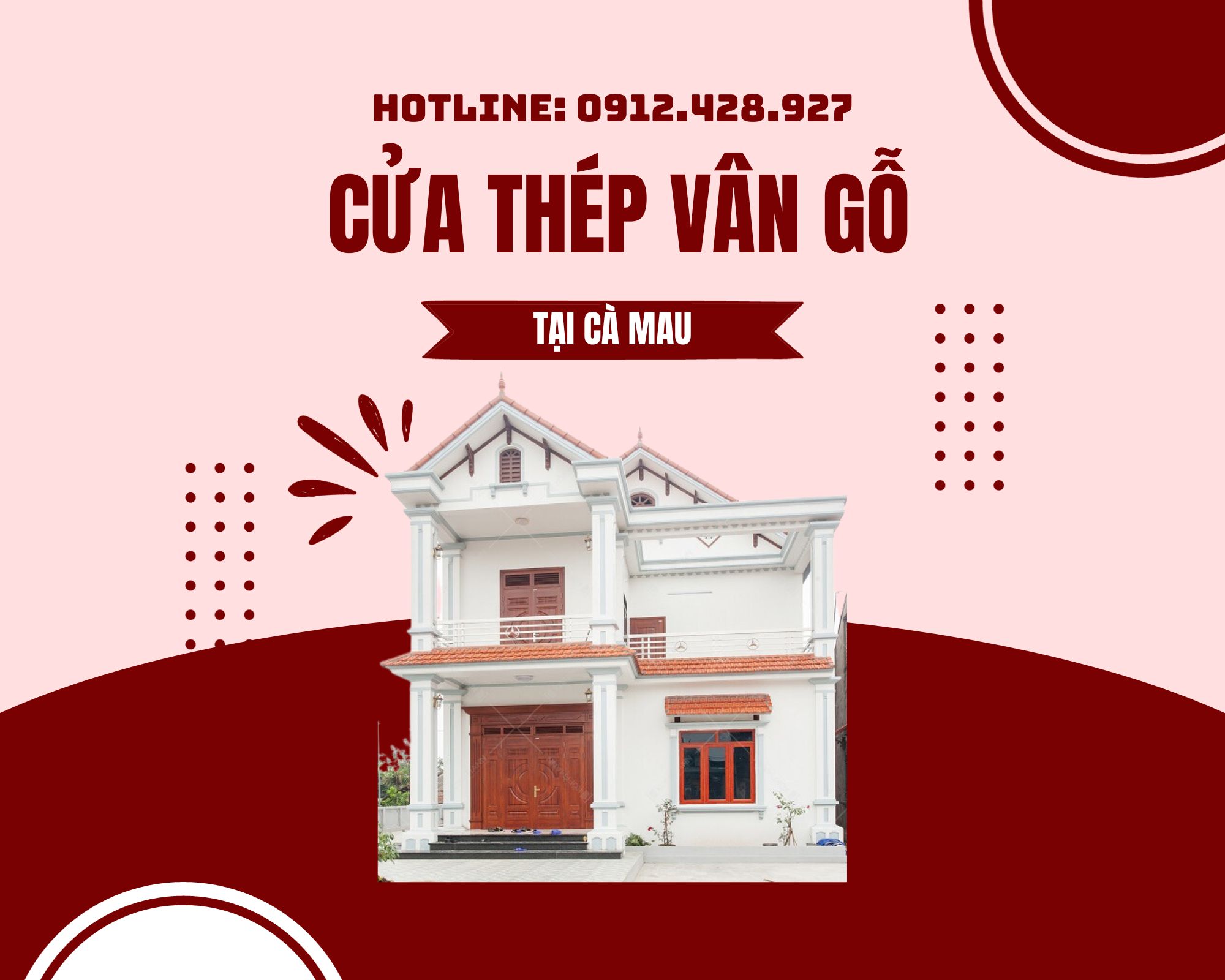 Cửa Thép Vân Gỗ tại Cà Mau  Thương hiệu Koffmann