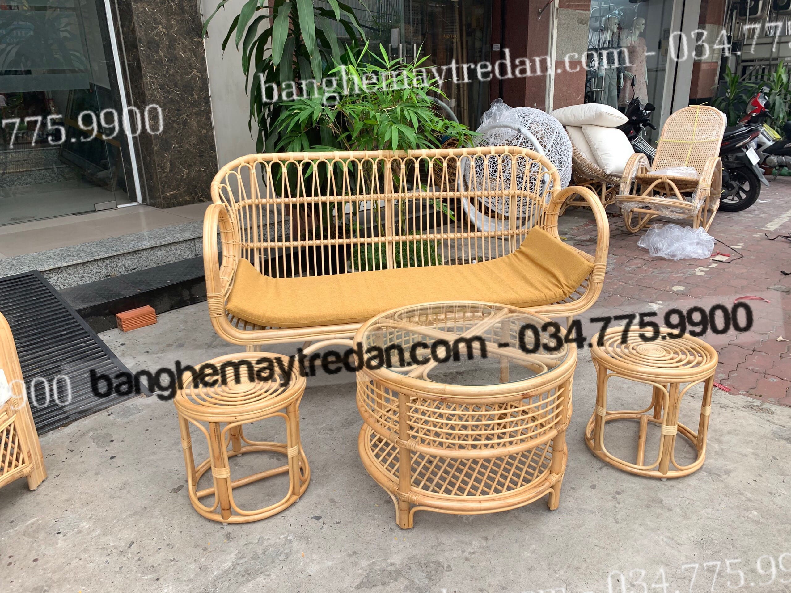 Xưởng cung cấp bàn ghế mây tre đan chất lượng cao