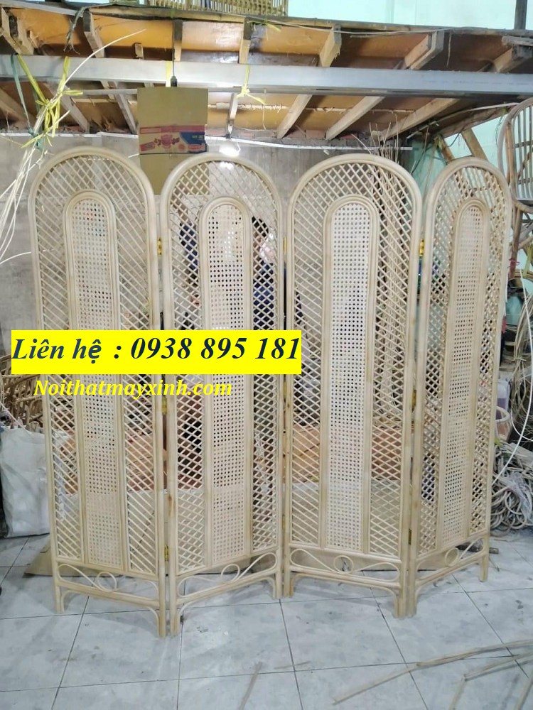 Bình phong mây tre . vách ngăn mây tự nhiên