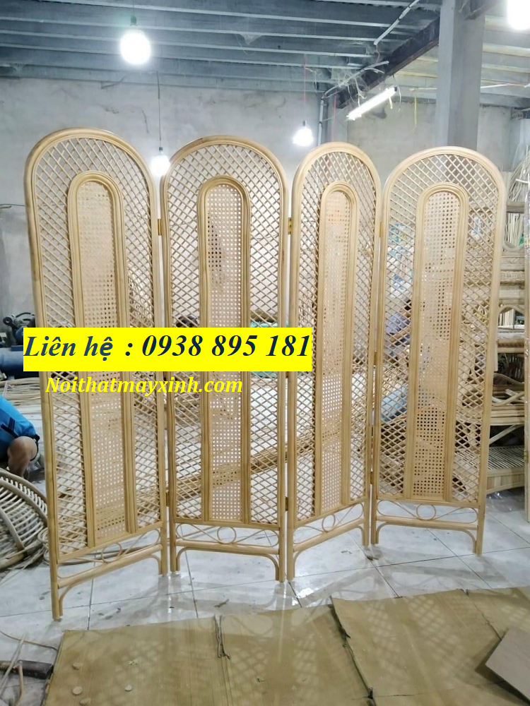 Bình phong mây tre . vách ngăn mây tự nhiên
