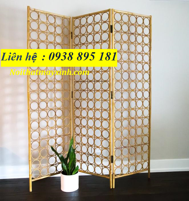 Bình phong mây tre . vách ngăn mây tự nhiên