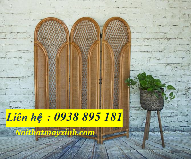 Bình phong mây tre . vách ngăn mây tự nhiên