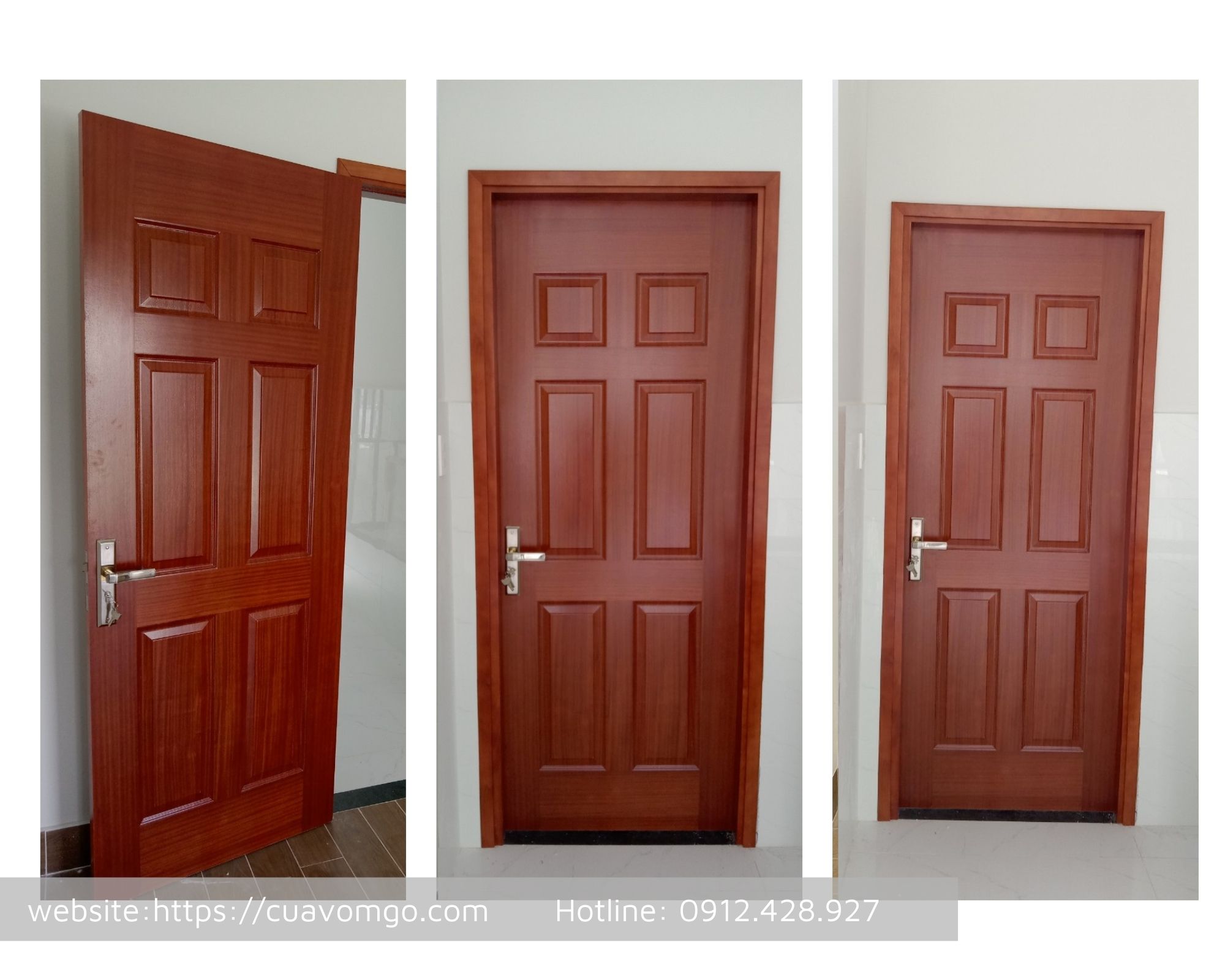Cửa gỗ công nghiệp HDF tại Hậu Giang  Lắp đặt trọn gói