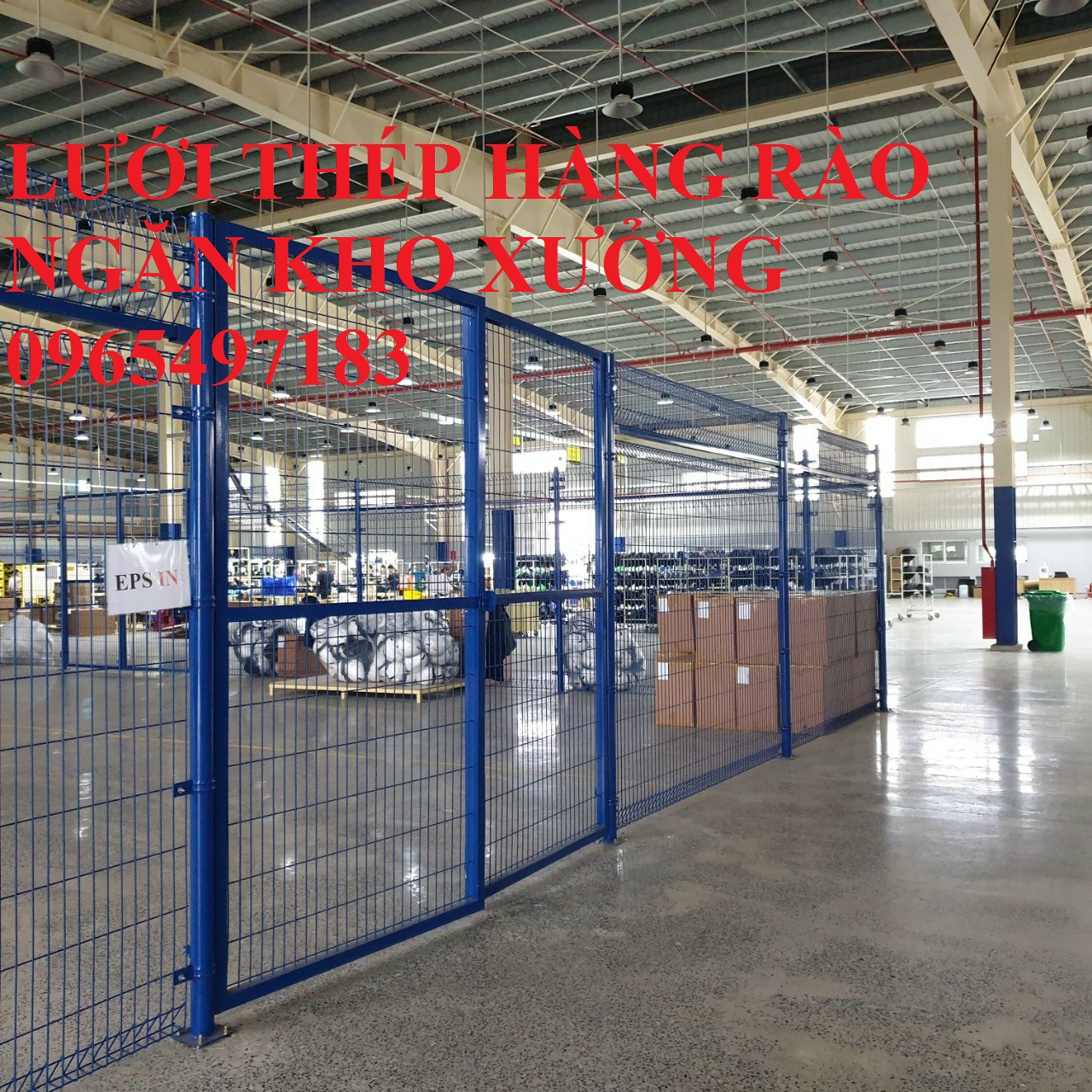 Khung lưới thép ngăn kho xưởng, vách ngăn kho, hàng rào ngăn kho xưởng