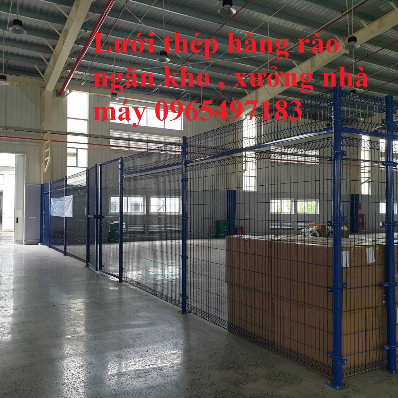 Khung lưới thép ngăn kho xưởng, vách ngăn kho, hàng rào ngăn kho xưởng