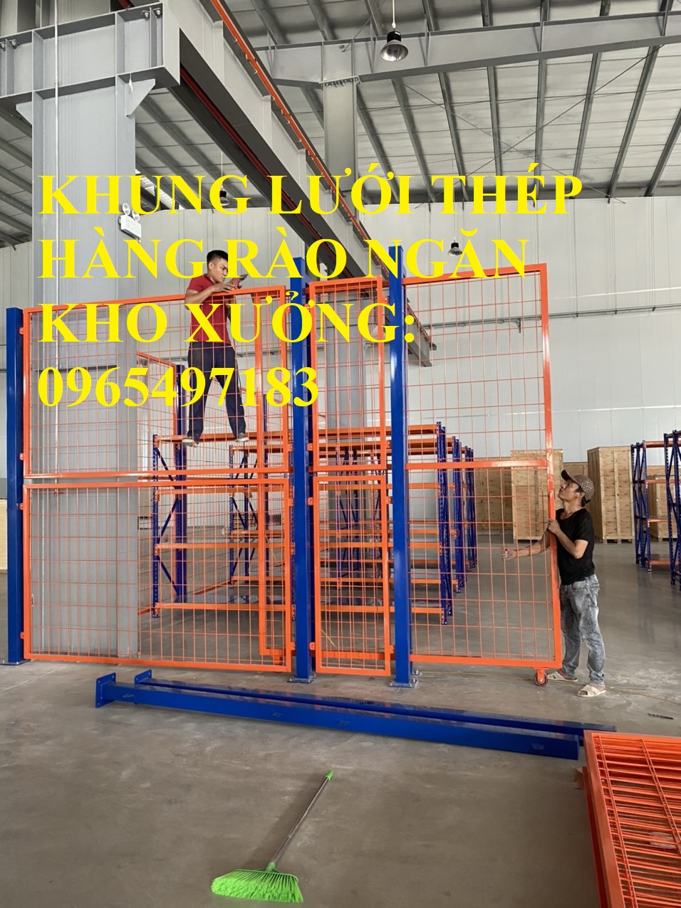 Khung lưới thép ngăn kho xưởng, vách ngăn kho, hàng rào ngăn kho xưởng