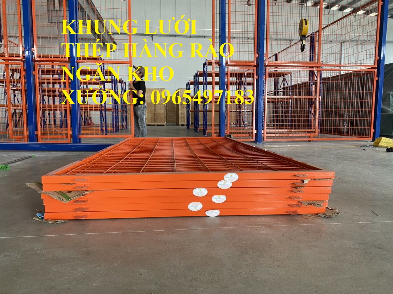 Khung lưới thép ngăn kho xưởng, vách ngăn kho, hàng rào ngăn kho xưởng