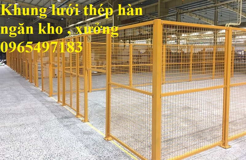 Khung lưới thép ngăn kho xưởng, vách ngăn kho, hàng rào ngăn kho xưởng