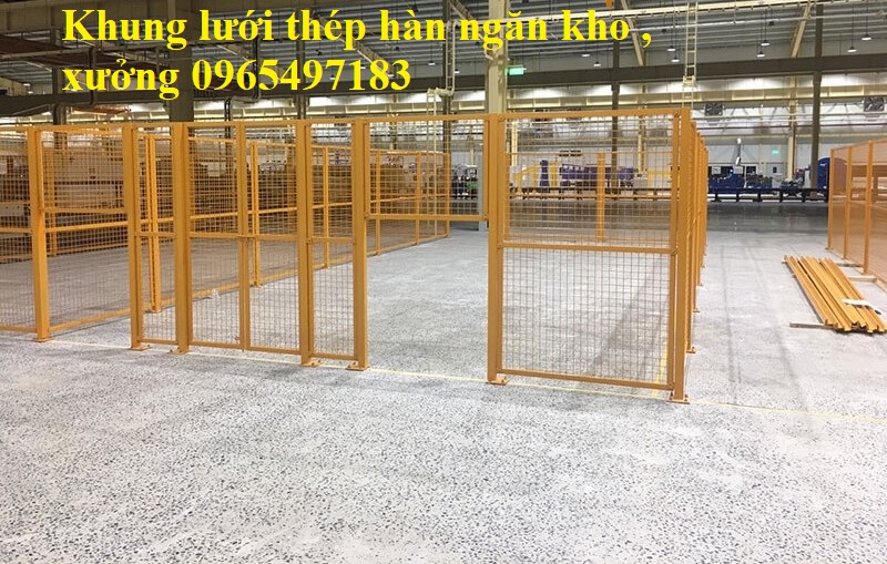 Khung lưới thép ngăn kho xưởng, vách ngăn kho, hàng rào ngăn kho xưởng