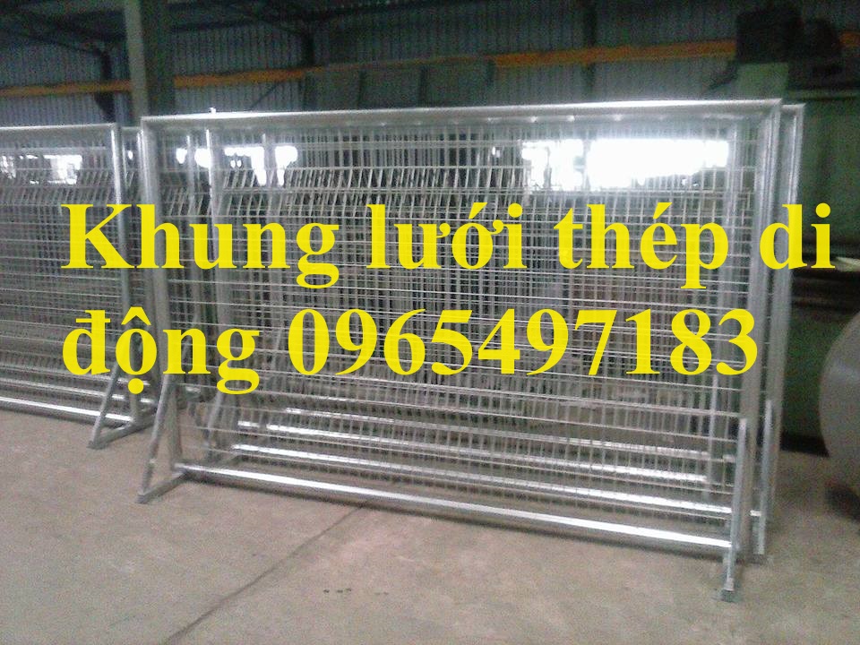 Khung lưới thép di động có bánh xe , hàng rào di động,