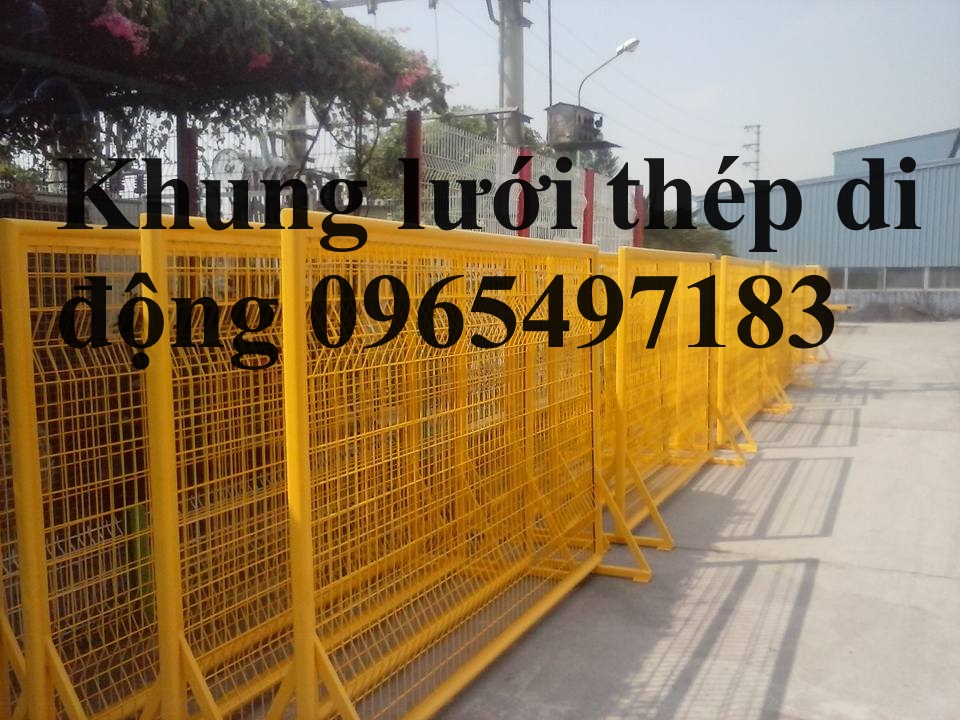 Khung lưới thép di động có bánh xe , hàng rào di động,