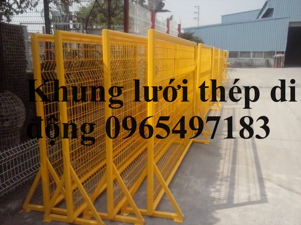 Khung lưới thép di động có bánh xe , hàng rào di động,