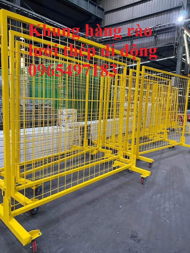 Khung lưới thép di động có bánh xe , hàng rào di động,