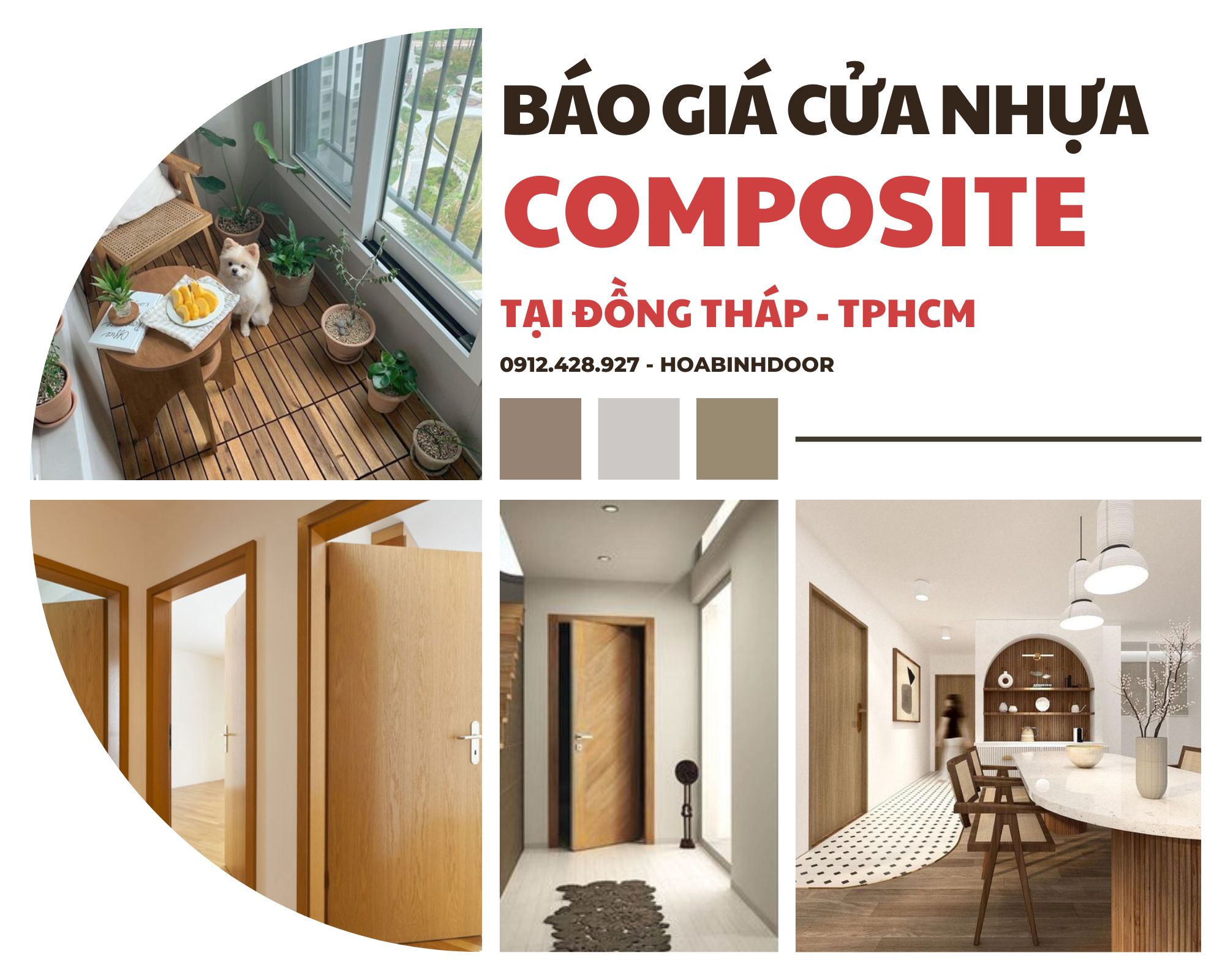 Cửa nhựa Composite tại Đồng Tháp  Báo giá trọn gói