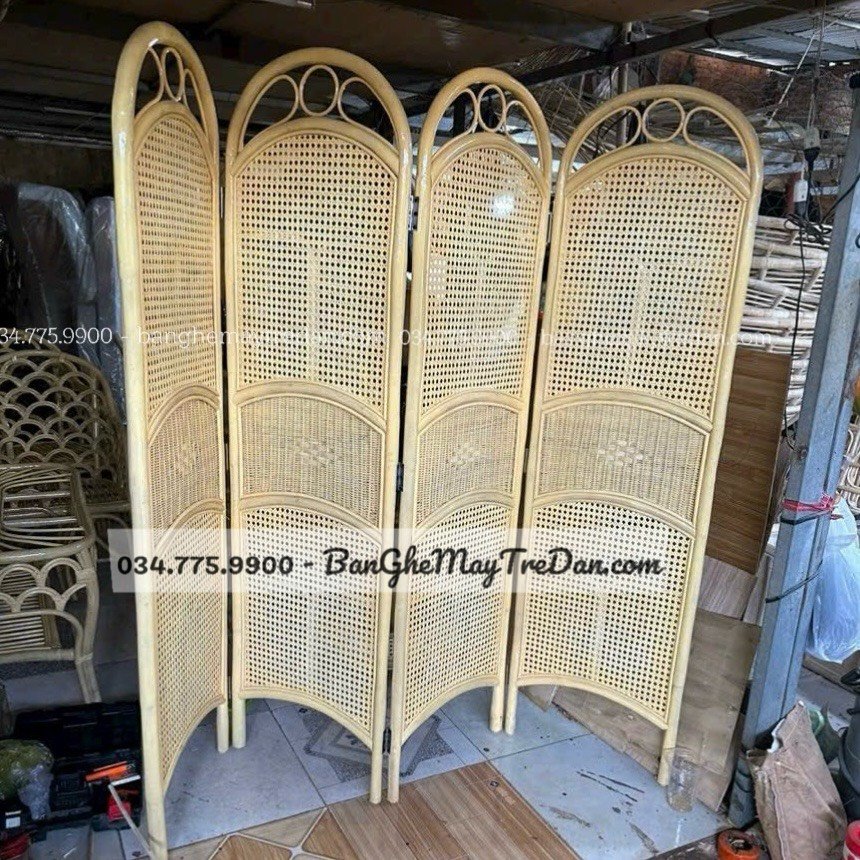 Tấm bình phong mây thật đặt làm theo yêu cầu