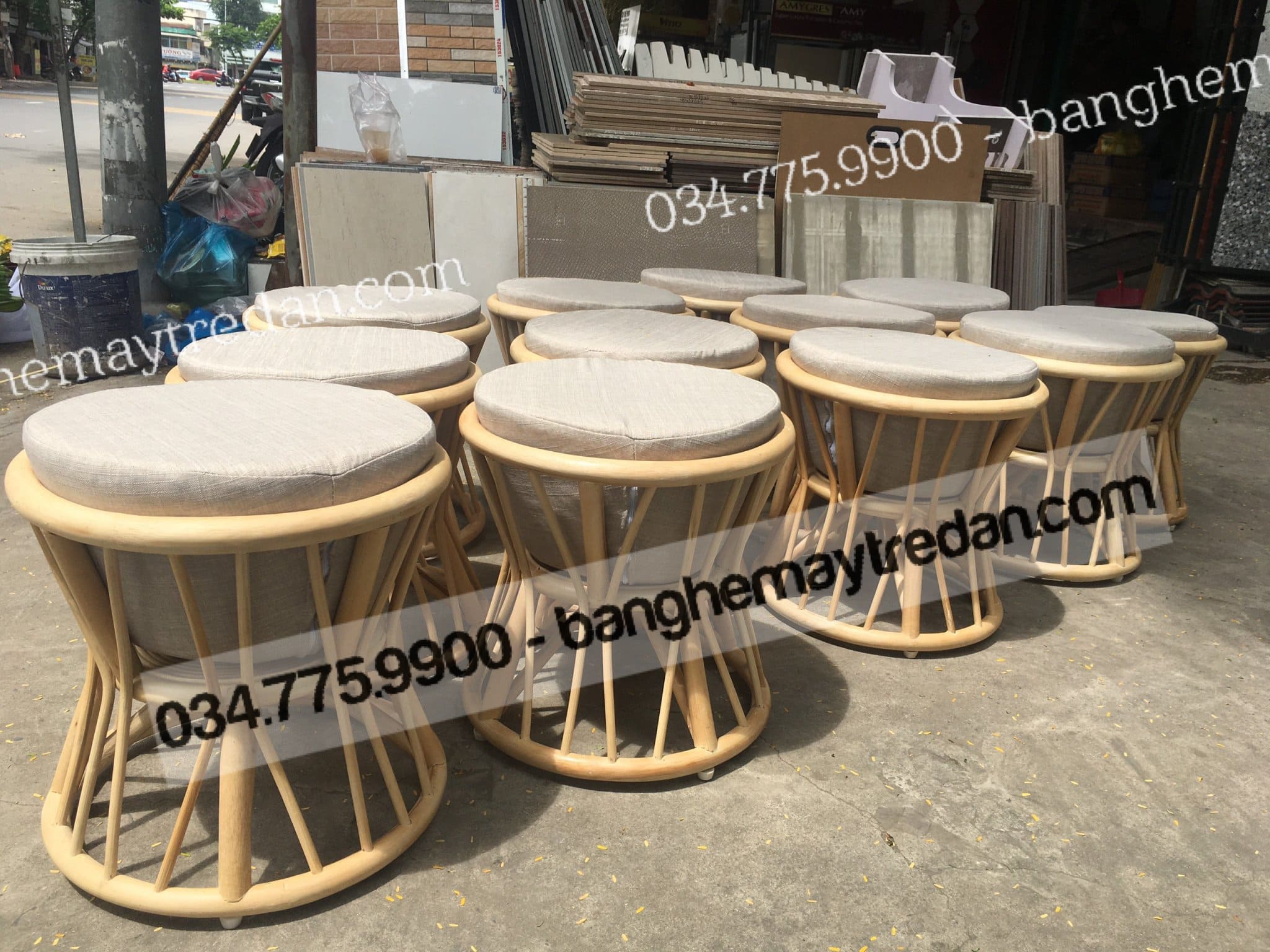 Ghế mây tre nhỏ gọn, siêu tiện lợi - Mây Tre Lục Bình