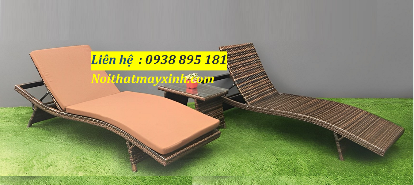 Ghế hồ bơi bằng mây nhựa cho resort cao cấp