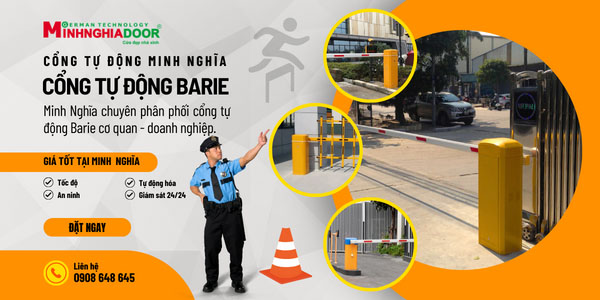 Cổng tự động Barie kiểm soát người và xe ra vào