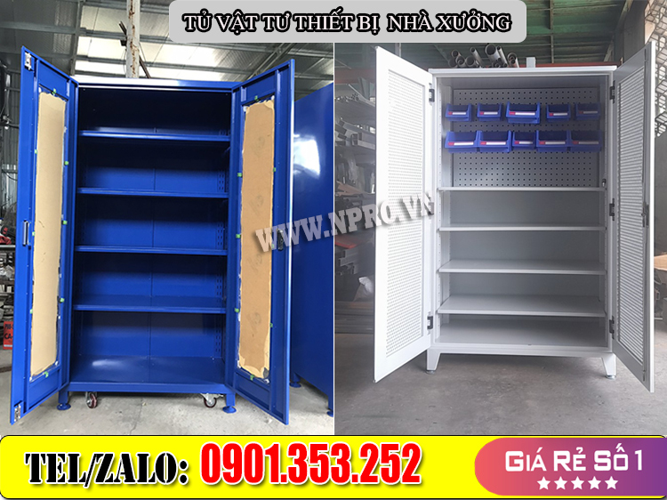 Tủ chứa vật tư đồ nghề 5 ngăn 2 cánh cao 1m8
