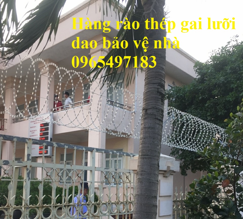 Dây gai tôn,dây thép gai lưỡi dao có sẵn đường kính 35,45,60, 80 cm