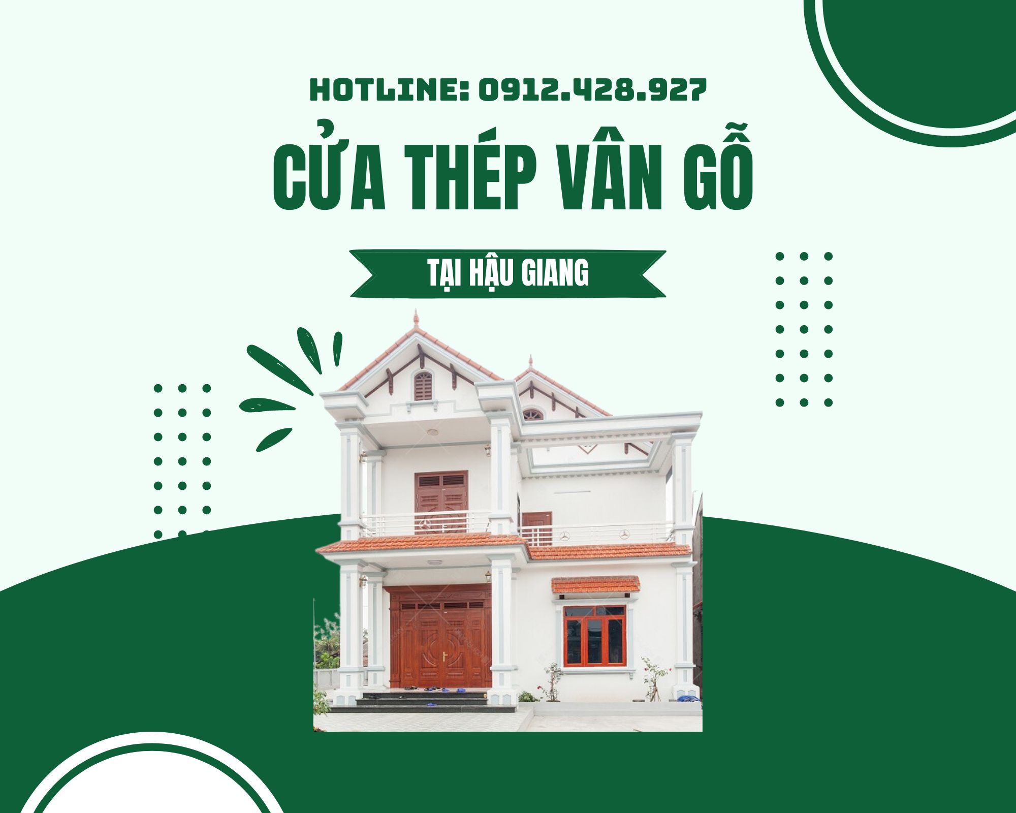 Cửa Thép Vân Gỗ tại Hậu Giang  Lắp đặt trọn gói