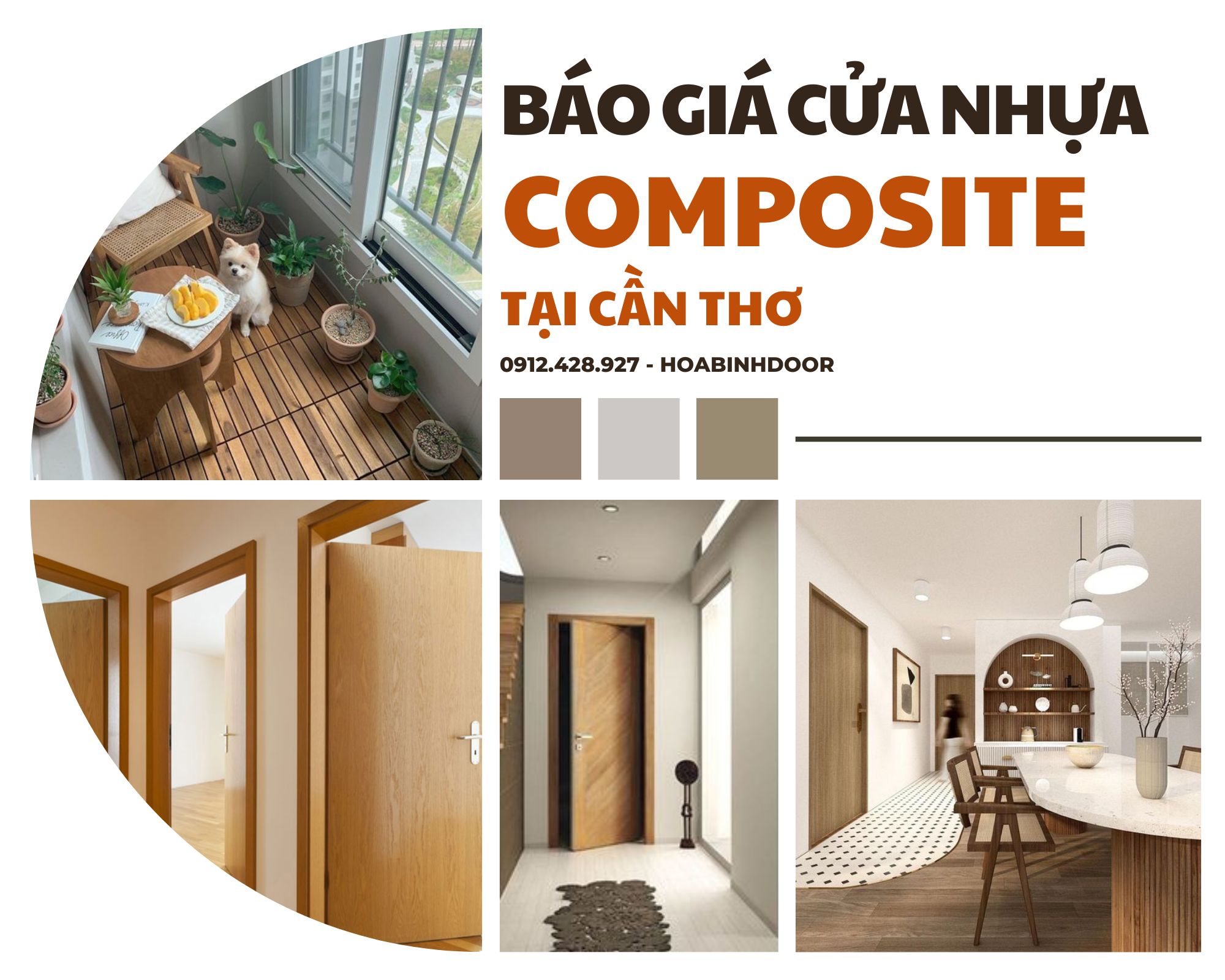 Cửa nhựa Composite tại Cần Thơ  Báo giá trọn gói