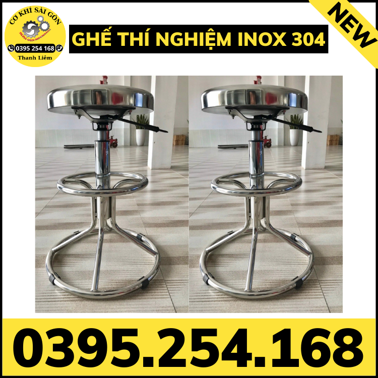 Ghế phòng thí nghiệm chất liệu inox 304 chuyên dụng cho bệnh viện