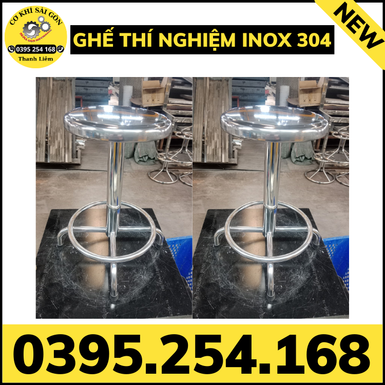 Ghế phòng thí nghiệm chất liệu inox 304 chuyên dụng cho bệnh viện