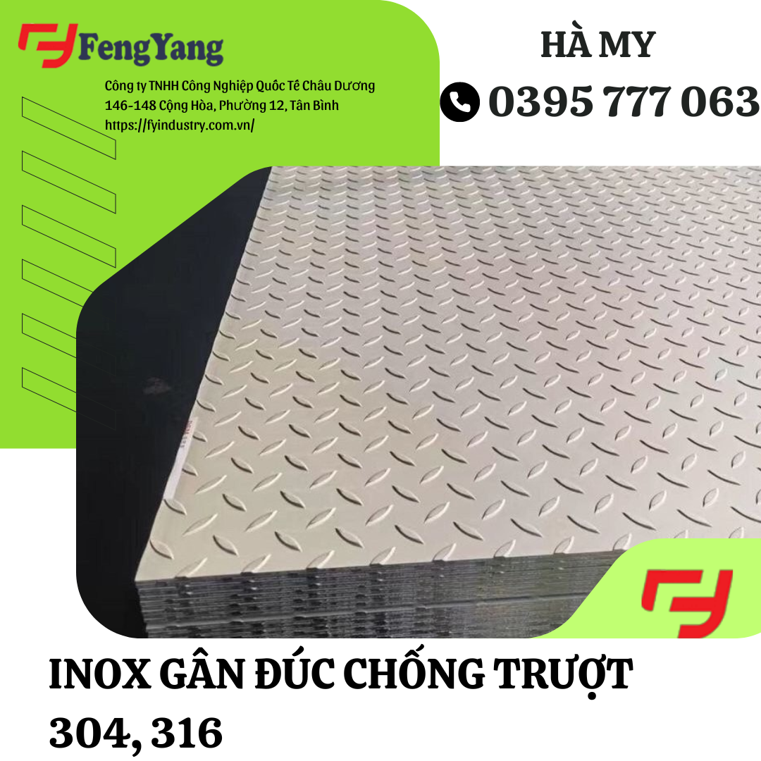 INox gân đúc chống trượt 304, 316 sus304, sus316