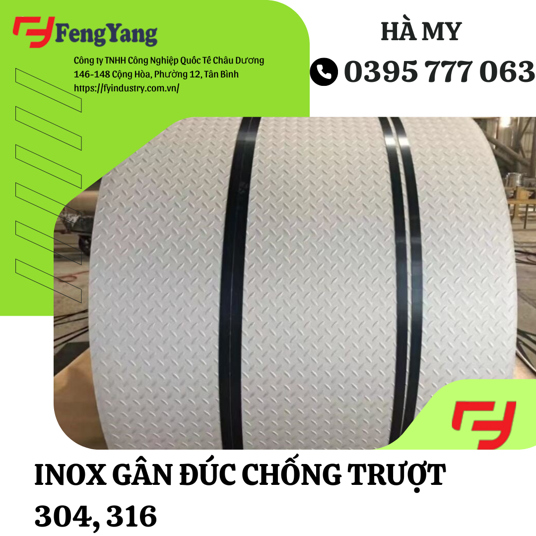 INox gân đúc chống trượt 304, 316 sus304, sus316