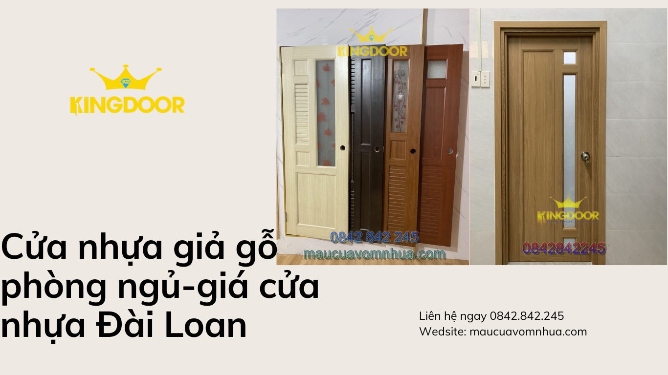 cửa nhựa giả gỗ phòng ngủ- giá cửa nhựa Đài Loan