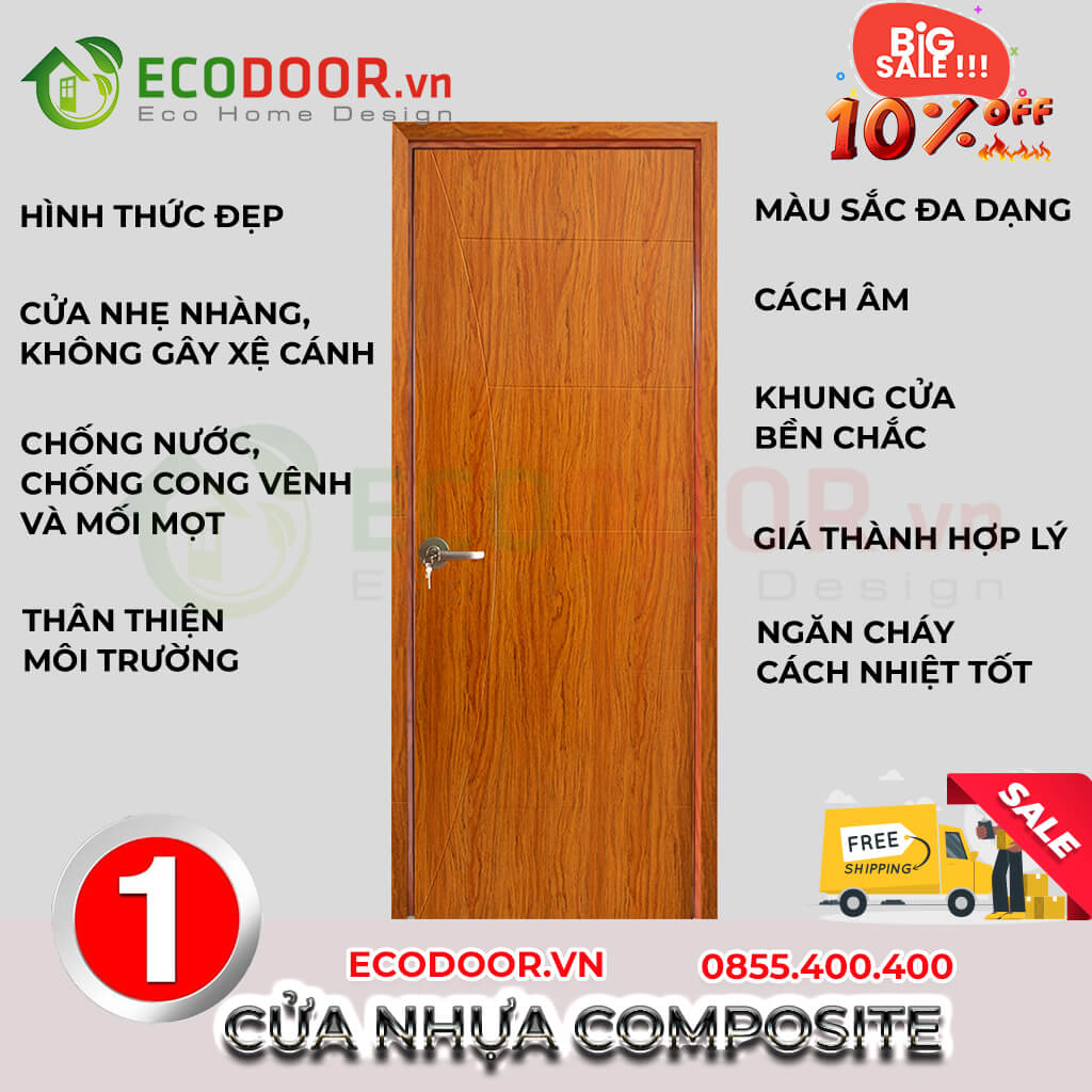 Cửa nhựa composite Ecodoor tại Hồ Chí Minh