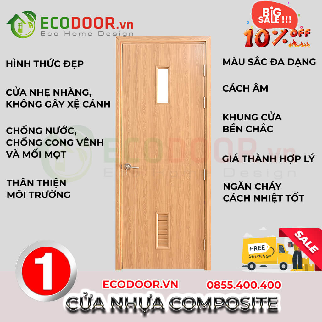 Cửa nhựa composite Ecodoor tại Hồ Chí Minh