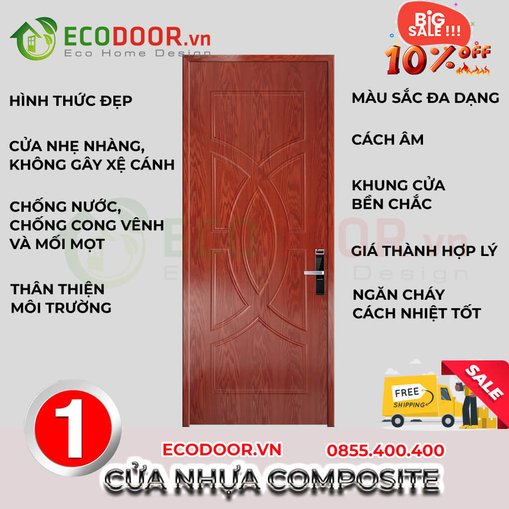 Cửa nhựa composite Ecodoor tại Hồ Chí Minh