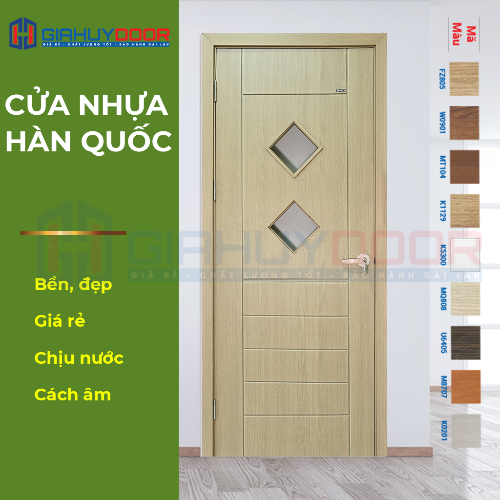 Cửa nhựa hàn quốc - mẫu cao cấp giaphatdoor