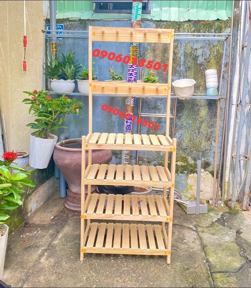 Mẫu mới- kệ giày dép có giá treo gỗ thông tại Đà Nẵng 0906018501