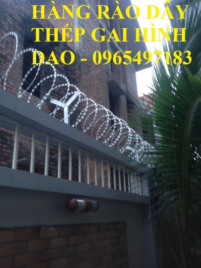 Dây gai tôn,dây thép gai lưỡi dao có sẵn đường kính 35,45,60, 80 cm