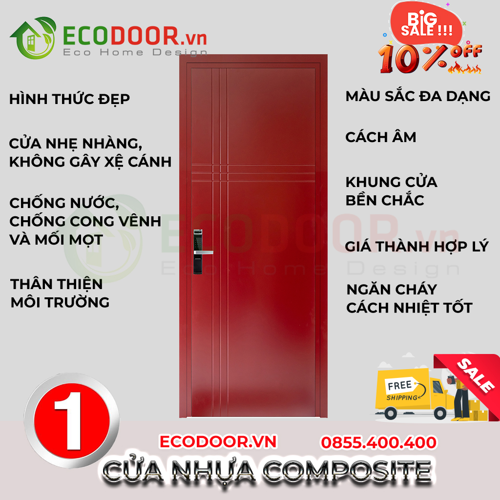 Cửa nhựa composite cao cấp Ecodoor chất lượng