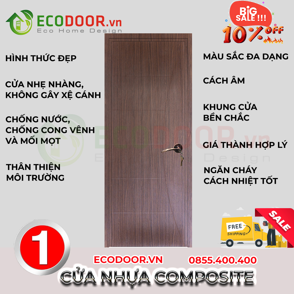 Cửa nhựa composite cao cấp Ecodoor chất lượng